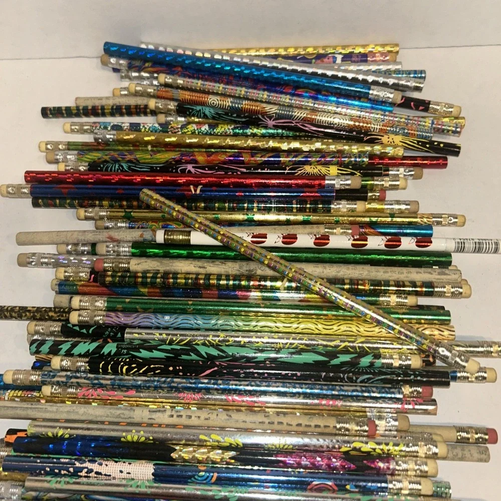 Huge Lot Of 100 Multicolor‎ Graphic Design Pencils School Supplies Y2K 90s B4